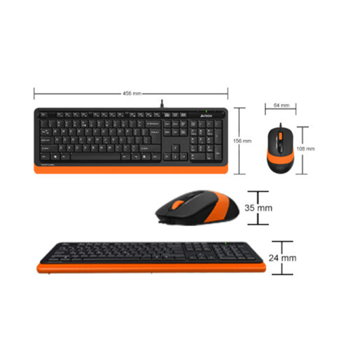 A4Tech-Fstyler-F1010-Wired-Keyboard-And-Mouse-Combo-Orange-5