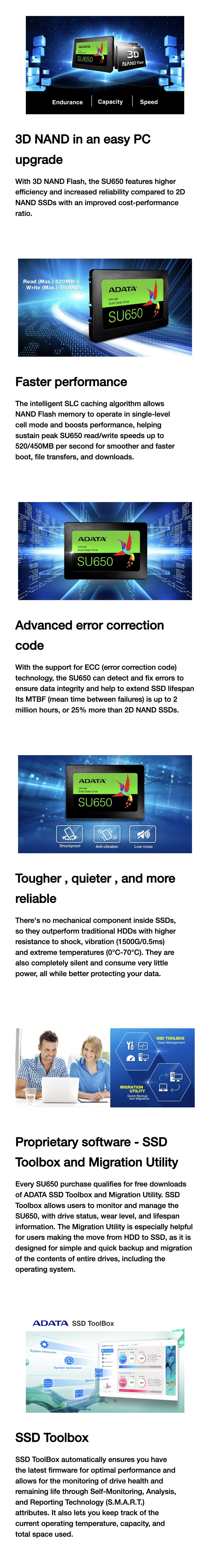 Adata-Ultimate-SU650-AD-ASU650SS-Internal-Drive-3D-NAND-2.5-Inches-SATA-III-SSD-Description
