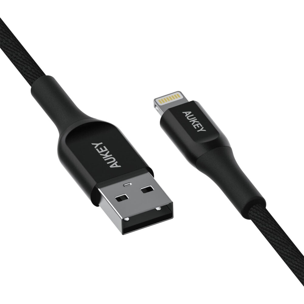 Aukey-CB-AKL1-MFI-USB-A-To-Lightning-Kevlar-Cable-1.2-Meter-Black-2