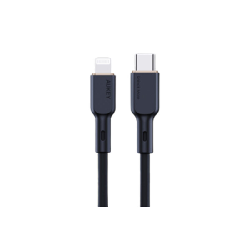 Aukey-CB-SCL1-Soft-Silicone-USB-C-to-Lightning-Cable-1-Meter-Black-1