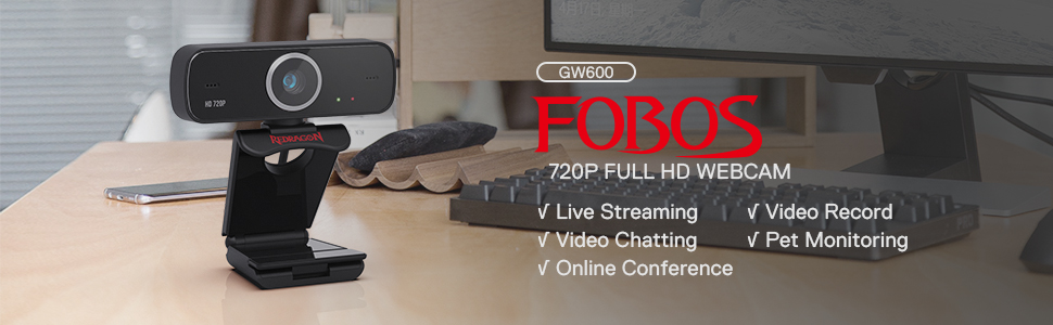 Redragon-Gw600-720P-Webcam-With-Built-In-Dual-Microphone-360-Degree-Rotation-Description