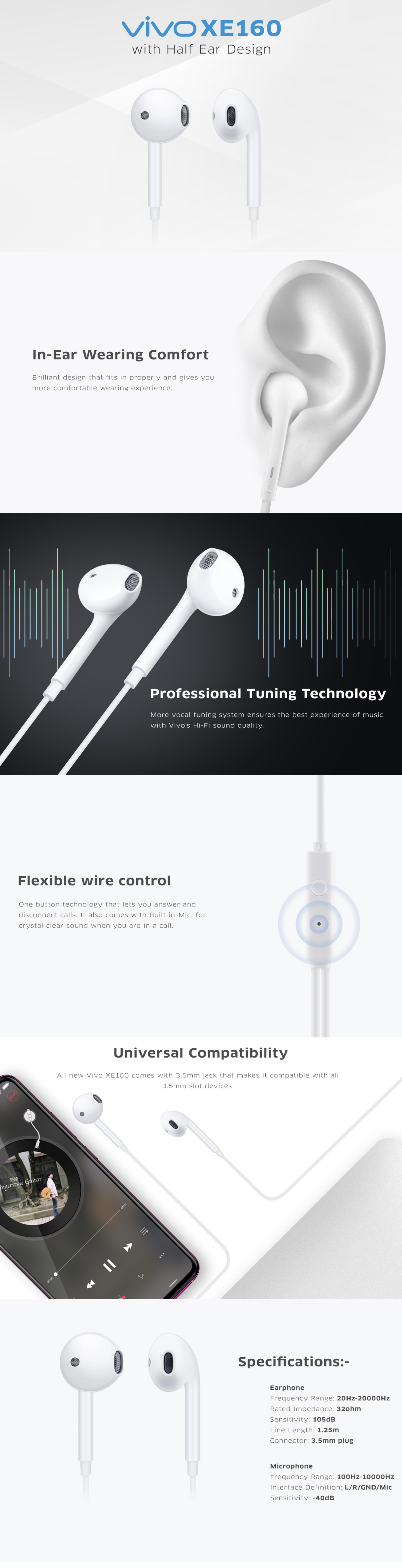 Vivo-XE160-Original-Earphones-Wired-Headset-Earplugs-With-Microphones-White-Description-2