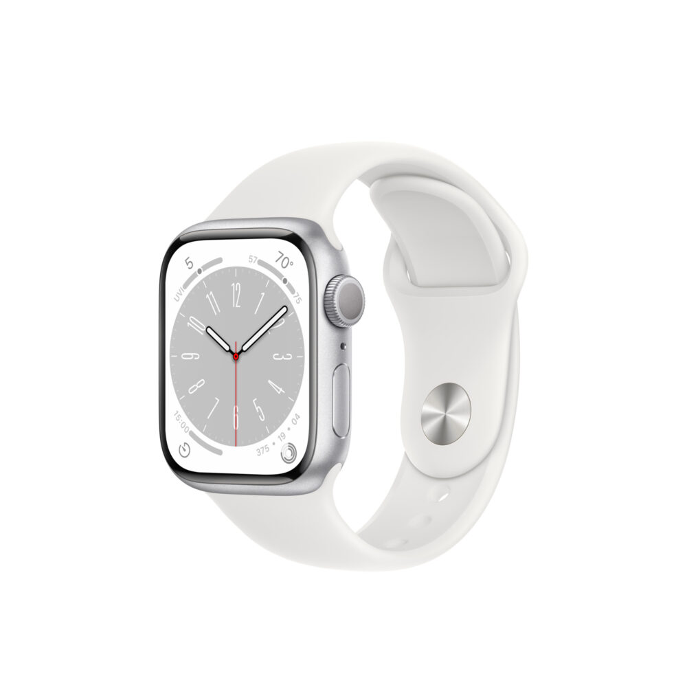 Apple-Watch-Series-8-GPS-41mm-Silver-Aluminium-Case-with-White-Sport-Band-Regular-MP6K3ZPA