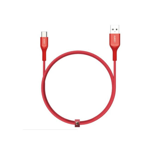 Aukey-Kevlar-Protect-CB-AKC2-USB-A-To-USB-C-Quick-Charge-3.0-Kevlar-Cable-2-Meter-Red-1
