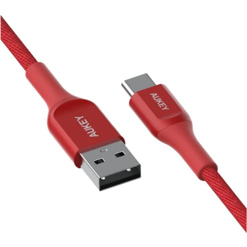 Aukey-Kevlar-Protect-CB-AKC2-USB-A-To-USB-C-Quick-Charge-3.0-Kevlar-Cable-2-Meter-Red-2