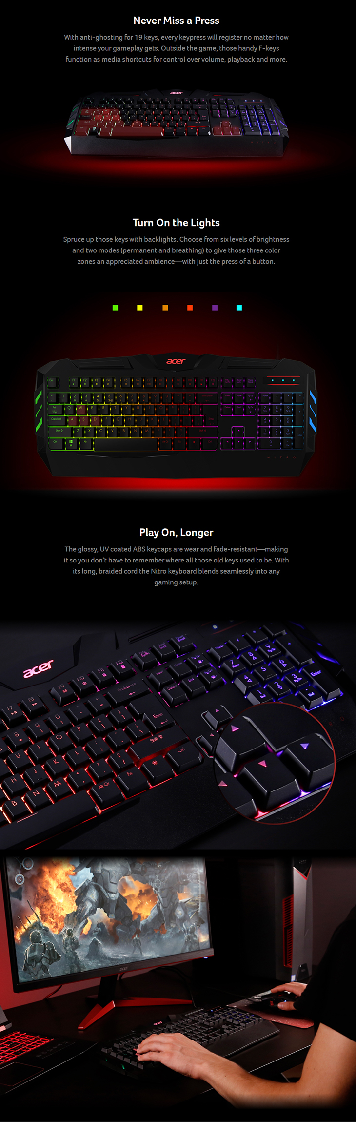 Acer-Nitro-RGB-Membrane-Switches-Wired-Gaming-Keyboard-Pre-set-3-Color-Zone-Description