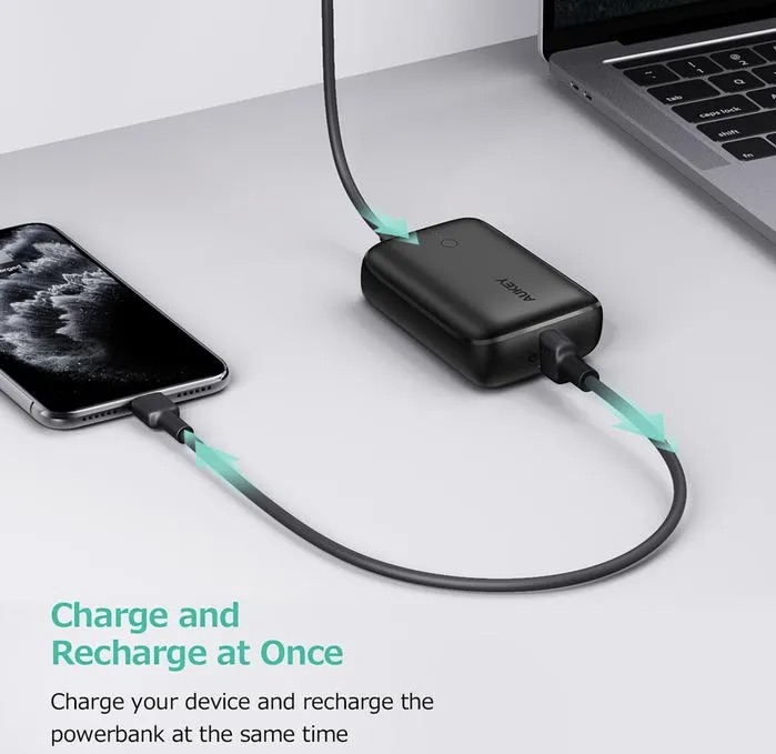 Aukey-PB-N83-10000mAh-Mini-Powerbank-With-USB-C-And-USB-A-18W-PD-And-Quick-Charge-3.0-High-Speed-Charger-Black-Description-2