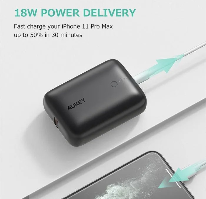 Aukey-PB-N83-10000mAh-Mini-Powerbank-With-USB-C-And-USB-A-18W-PD-And-Quick-Charge-3.0-High-Speed-Charger-Black-Description-6